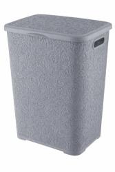 BURSEV Coș pentru rufe murdare 60 l din plastic cu capac deschis la culoare