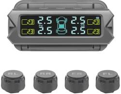 Techstar Sistem TPMS de Monitorizare a Presiunii in Anvelope Techstar®, Incarcare Solara, 4 Senzori Externi, Afisaj LCD (SKU2776)
