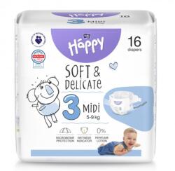 Bella Scutece copii Happy Soft Delicate Midi, Nr3, 5-9 kg, 16 buc