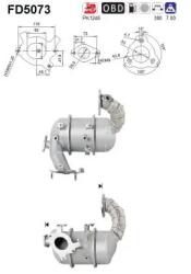 AS Filtru Funingine/Particule, Sist. De Esapament Fd5073 Nissan Qashqai I/X-Trail (FD5073)