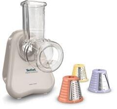 Tefal Razatoare electrica 3-in-1 Tefal Fresh Express DN853BE0, 150W, sistem de ventilatie, 3 conuri detasabile pentru razuire fina grosiera, feliere, gri (DN853BE0)