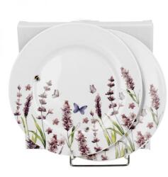 Duo Gift Levendulás porcelán desszertes tányér készlet - 2 darabos - díszdobozban - Classic Lavende (IMO-DUO-66050)