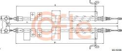 Cofle 10.5336 - Cablu, frana de parcare - CABLU. FRANA DE PARCARE - compatibil 1375772 - Cofle-10.5336 (COFLE105336)