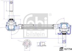 FEBI Bilstein 187794 - Brat / bieleta suspensie, stabilizator - Bieleta bara stabilizatoare spate stanga / dreapta 185mm FORD ECOSPORT 1.5D - 2.0 08.12 - - FEBI Bilstein-187794 (FEBIBILSTEIN187794)