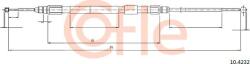Cofle 10.4232 - Cablu, frana de parcare - CABLU. FRANA DE PARCARE - compatibil 34406760444 - Cofle-10.4232 (COFLE104232)