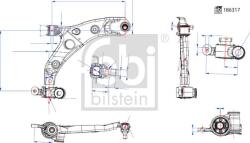 FEBI Bilstein 186317 - Brat, suspensie roata - Brat suspensie fata dreapta 20 mm MAZDA 6. 6 - KOMBI. CX - 5 2.0 - 2.2D - 2.5 11.11 - - FEBI Bilstein-186317 (FEBIBILSTEIN186317)