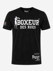 Boxeur des Rues Men's T-Shirt Slim-Fit Boxeur des Rues, Black, White Logo, Premium Cotton - romanian-companies - 360,00 RON