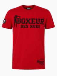 Boxeur des Rues Men's T-Shirt Slim-Fit Boxeur des Rues, Red, Black Logo, Premium Cotton - romanian-companies - 360,00 RON