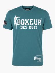 Boxeur des Rues Men's T-Shirt Slim-Fit Boxeur des Rues, Ocean Blue, White Logo, Premium Cotton - romanian-companies - 360,00 RON
