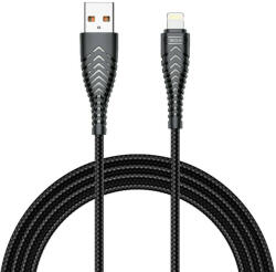 VEGER Cablu Date si Incarcare pentru Iphone, VEGER, USB la Lightning, 2.4A, 1.2m Negru (6970453554617) - emag