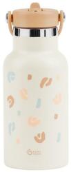 Babymoov Sticlă termică Little Explorer din oțel inoxidabil 350 ml cu pai Ivory