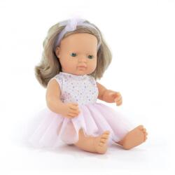 Miniland Păpușă fetiță de 38 cm cu păr blond și rochie 33208 Papusa