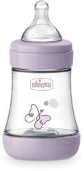 Chicco Biberon cu tetină din silicon Perfect 5, debit lent, pentru fetițe, 150 ml. 0281