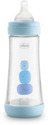 Chicco Biberon cu tetină din silicon Perfect 5 pentru băieți, 300 ml. 0263