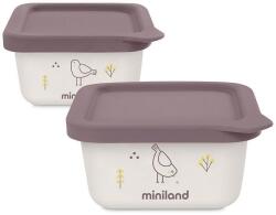 Miniland Eco Friendly Recipiente pentru alimente 2x400 ml Păsărică 89458 Set pentru masa bebelusi