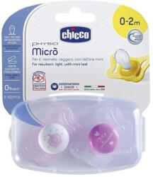 Chicco Suzetă din silicon Physio Micro Girl 0-2 luni, 2 buc. 0340
