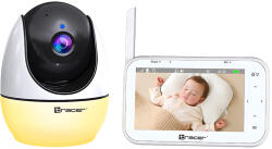 Tracer Senko 360, 4, 3" HD, Kétirányú audio, VOX mód, Éjszakai fény, Fehér, Digitális babaőrző (TRAKAM47933)