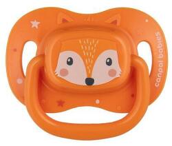 Canpol Suzetă simetrică din silicon 6-18 luni Cute Animals portocaliu