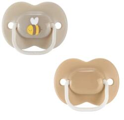 Tommee Tippee Suzetă ortodontică Anytime 18-36 luni, 2 buc. , maro/bej, Albine TT. 0283