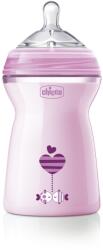 Chicco Biberon cu tetină din silicon 330 ml. 6+ Natural Feeling fetiță 0244