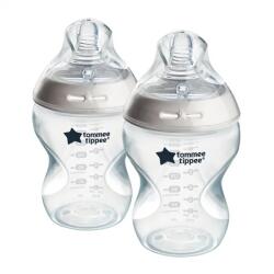 Tommee Tippee Biberon Natural Start cu auto-sterilizare, 260 ml, 0+ luni, 2 buc. TT. 0022