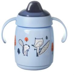 Tommee Tippee Pahar anti-vărsare cu duză moale SuperStar Trainer Sippee Cup, cu acoperire antibacteriană Bacshield, 300 ml, 6 luni+, albastru TT. 0289