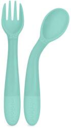 Miniland Set de lingură și furculiță flexibile Ocean 89665 Set pentru masa bebelusi