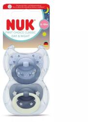 Nuk Suzetă din silicon First Choice 6-18 luni, 2 buc. , Day&Night, băiețel