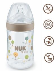 Nuk for Nature Biberon pentru bebeluși cu tetină din silicon M Temperature Control 260 ml. 10742003