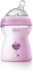 Chicco Biberon cu tetină din silicon 250 ml. Natural Feeling 2 luni+ fetiță 0242
