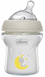 Chicco Biberon din sticlă cu sistem dublu anti-colici 150 ml, de la 0 luni, Natural Feeling 0238