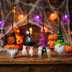  Halloween-i akasztható dekoráció - manók - 15 x 6 cm - 4 féle (56635)