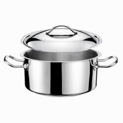 Tomgast Alacsony edény fedővel, 28 cm, Tomgast, rozsdamentes acél, szatén bevonat, űrtartalom 7 l (TG-9922-28)