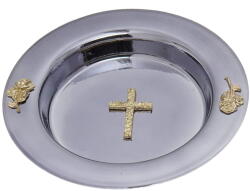 QUO VADIS Szenteltvíztartó, QUO VADIS, 12cm, műanyag, sötétezüst (KO-MK-02)