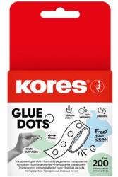 Kores Puncte adezive, dublu adezive, 200 buc. , KORES „Glue Dots, transparente (31605)