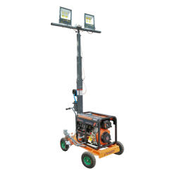 BRECKNER Turn de iluminat LED mobil, telescopic 4x200W 4.5KW inaltime 1800-4800mm cu generator diesel (DISGK54)