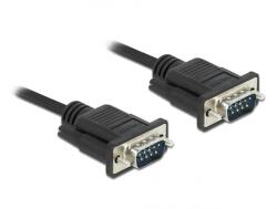 Delock Cablu serial DeLock RS-232 D-Sub 9, tip tată-tată, cu carcasă îngustă a conectorului, 5 m, negru (86576)