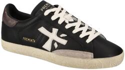  Premiata Női Sneakers Stevend 7603 Prémium Bőr Fekete 37 - női bőrcipő, olasz női sneaker, fekete sportcipő, elegáns bőrsneaker, hétköznapi cipő, márkás női cipő, kényelmes prémium cipő
