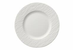  6 db-os ZASS ZG-DS 01 fehér kerámia tányérkészlet kőtextúrával, 27, 5 cm, modern, a természetből ihletett, minimalista dizájn, Fehér szín