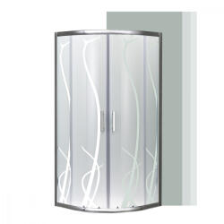  Spirit Bamboo 90x90 cm íves zuhanykabin zuhanytálca nélkül (SB90S)