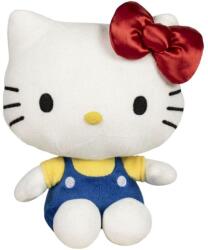 Play by Play Jucarie din plus Hello Kitty cu salopeta albastra si funda rosie, 15 cm (PL25083H) - ookee