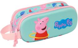 SAFTA Penar 3D Peppa Pig cu 2 compartimente, 21x8x6 cm (SF822472512) Penar