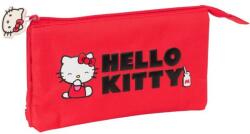 SAFTA Penar Hello Kitty cu 3 compartimente, 22x12x3 cm (SF812516744) Penar