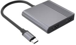 Gembird A-CM-COMBO3-04 USB Type-C 3-in-1 Multi-Port Adapter Space Grey (A-CM-COMBO3-04) - pcx