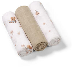 BabyOno Babyono, scutece din muselina, bej, 70x70 cm, 3 buc