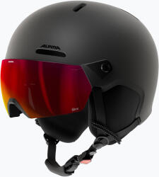 Alpina Cască de schi pentru copii Alpina Zupo 2 Visor Q-Lite black matte