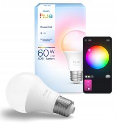 Philips Bec inteligent Philips Hue A60 E27 8W alb, 60x111x111mm, set 1 bucata