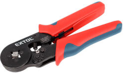 Extol Clește de sertizat, Extol Premium 8831132, roșu/gri, 175 mm, pentru ferule, domeniu de sertizare: 0, 08-6, 0 mm2, oțel călit, mâner din plastic Cleste