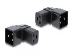 Delock Adaptor alimentare IEC 60320 C20 la C19 unghi 90 grade 16A Negru, Delock 80658 (80658)