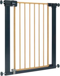 Safety 1st Easy Close Metal biztonsági kapu lépcsőhöz, 73-80 cm (max. 108 cm), fúrás nélküli, egykezes zárás, dupla biztosítás, fa hatású